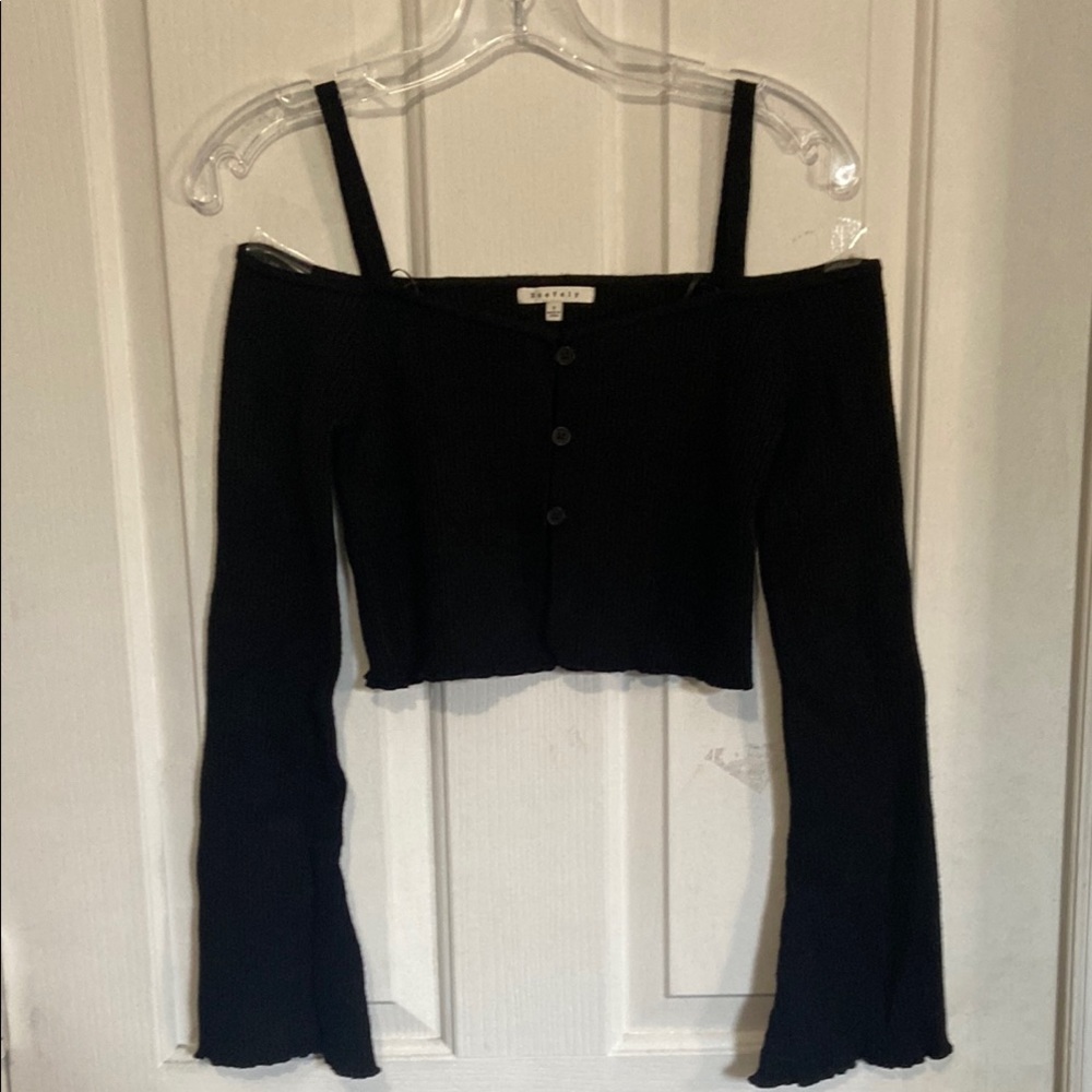 Off-Shoulder Black Top